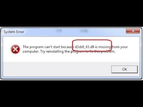 تحميل ملف d3dx9_43.dll